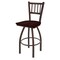 Holland Bar Stool Co 30" Swivel Bar Stool, Bronze Finish, Dark Cherry Oak Seat 81030BZDCOak - alternate 1